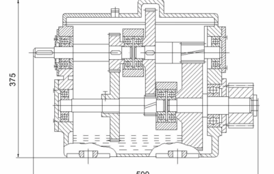 Чертёж коробки скоростей ПТБ-1200