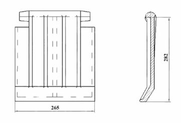 Чертёж колосника шлакоснимателя Т22.00.007А