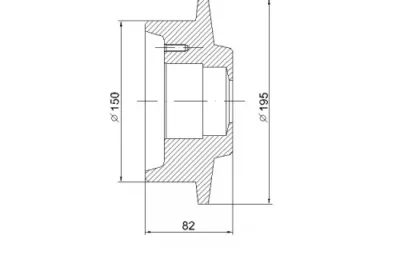 Чертёж корпуса катка диаметром 150 мм 29Е3-389
