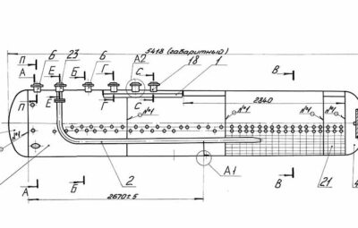Габаритные размеры и чертеж верхнего барабана ДКВр-4-13