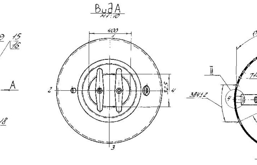 Габаритные размеры и чертеж нижнего барабана КЕ-2,5-14