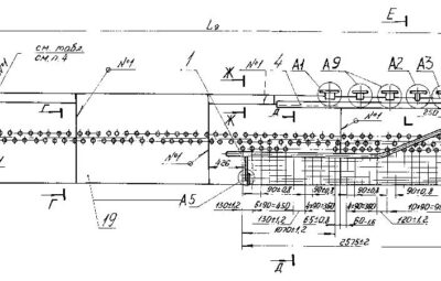 Габаритные размеры и чертеж верхнего барабана КЕ-10-14